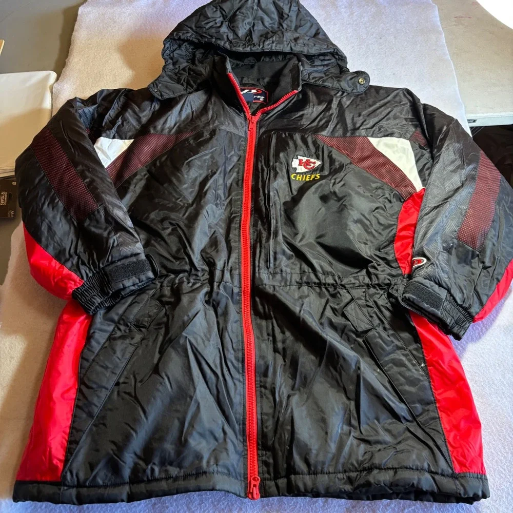 Pro Player‎ Kansas City Chiefs NFL Black Red Hooded Jacket Mens XL